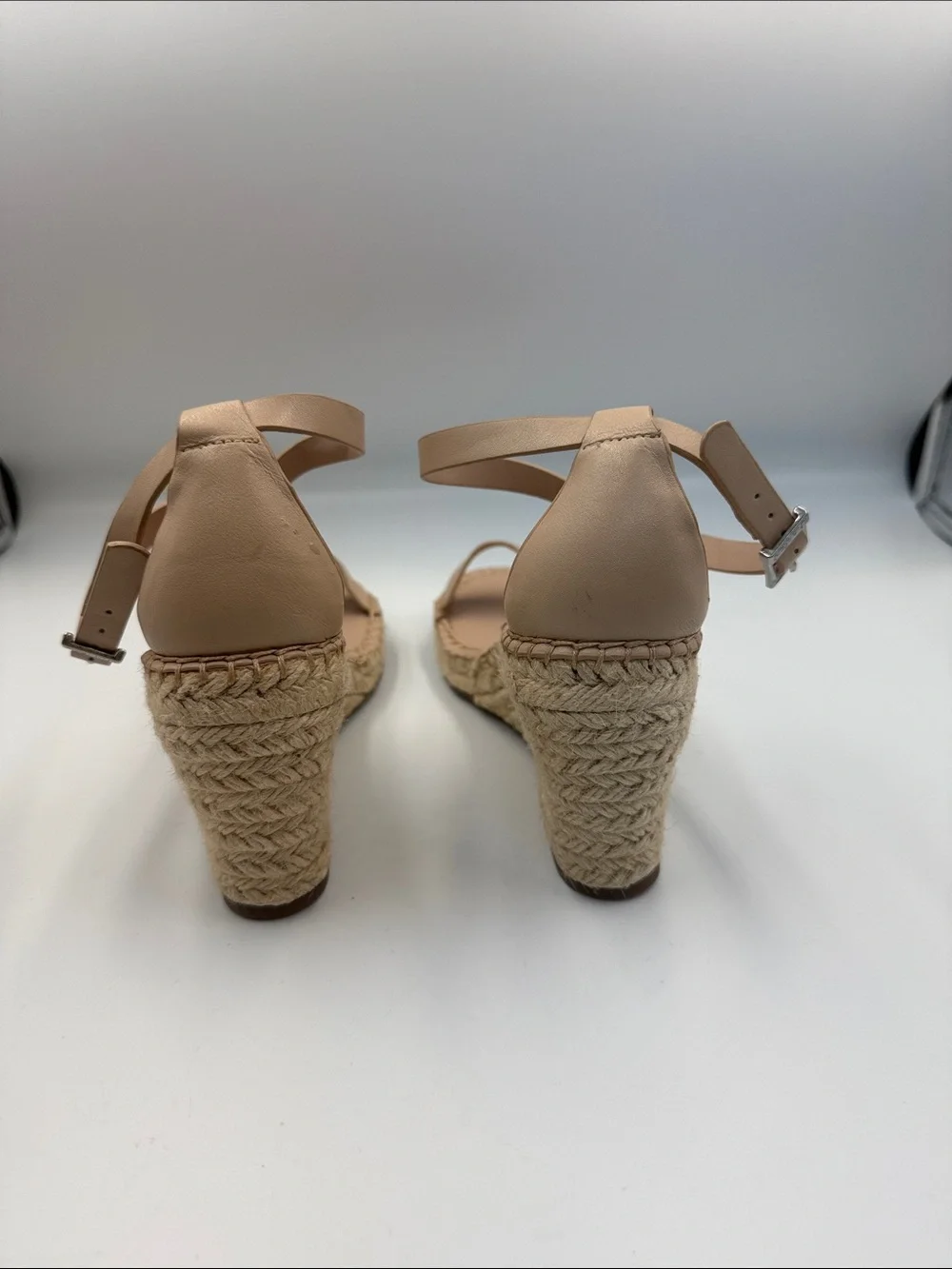 Charles by Charles David Beige Tan Espadrille Wedge Sandals